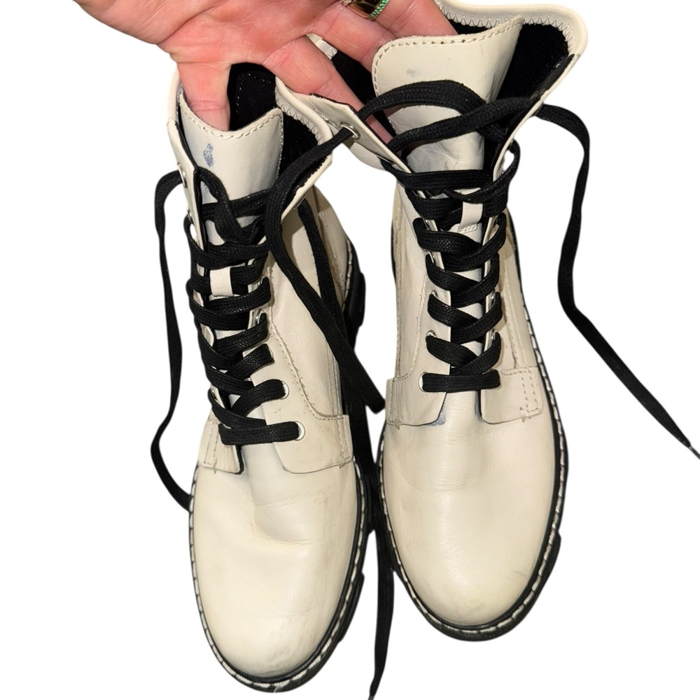rag & bone White Combat Boots